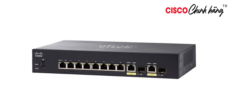 SG350-10P-K9-EU Cisco SG350-10P 10-Port Gigabit PoE Managed Switch