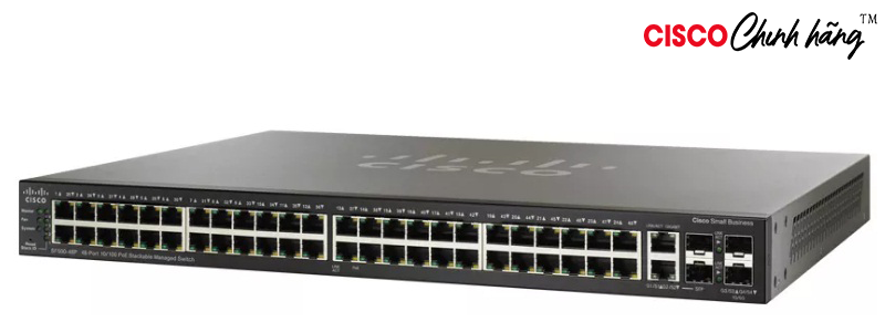 SG500-52P-K9-G5 52-port Gigabit POE Stackable Managed Switch REMANUFACTURED