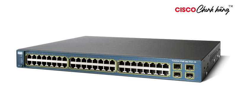 Cisco Catalyst 3560 48-Port PoE Network Switch – WS-C3560-48PS-S V05, Rack Mountable, Used