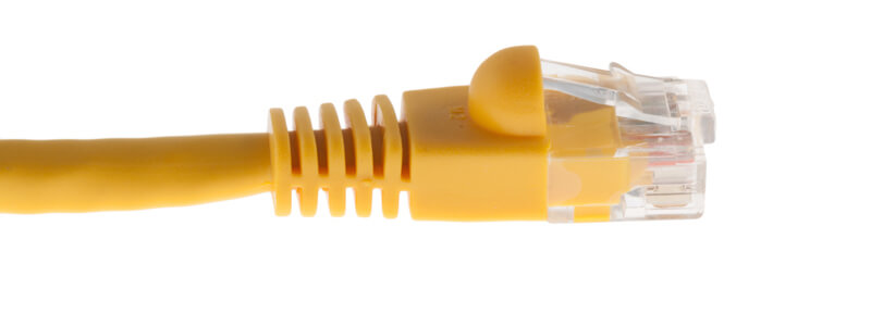 CAB-ETH-S-RJ45 Yellow Cable for Ethernet, Straight-through, RJ-45, 6 feet