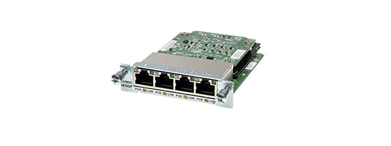 EHWIC-4ESG-P Four port 10/100/1000 Ethernet switch interface card w/PoE