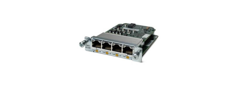 HWIC-4ESW-POE 4-Port Ethernet Switch HWIC with Power Over Ethernet