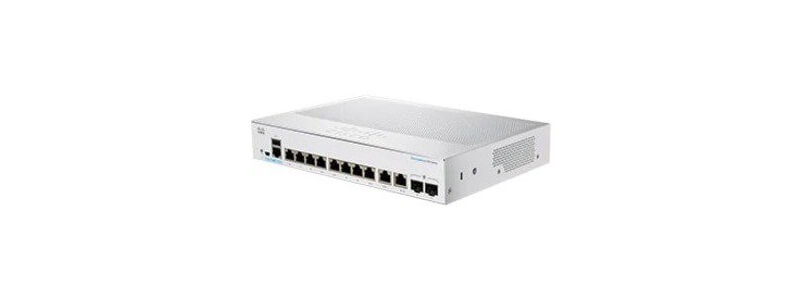 CBS350-8FP-2G 8 10/100/1000 PoE+ ports with 120W power budget, 2 Gigabit copper/SFP combo ports
